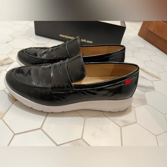 Marc Joseph Grace Black Leather Size 8.5 fits like a 9 women’s patent worn once! - Picture 11 of 13